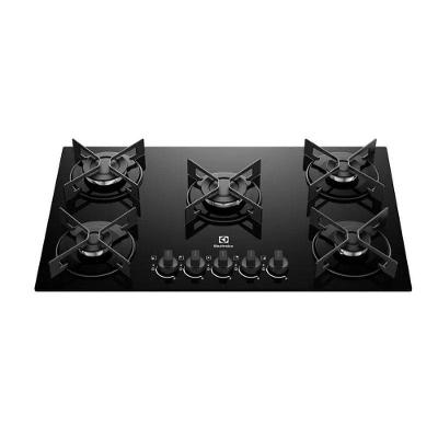 Cooktop a Gás Electrolux KE5GR 5 Bocas em Vidro Temperado com Acendimento Automático Preto Bivolt