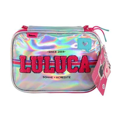 Estojo Escolar Oficial Luluca Até 36 Lápis Com 2 Modelos Cor:holográfico