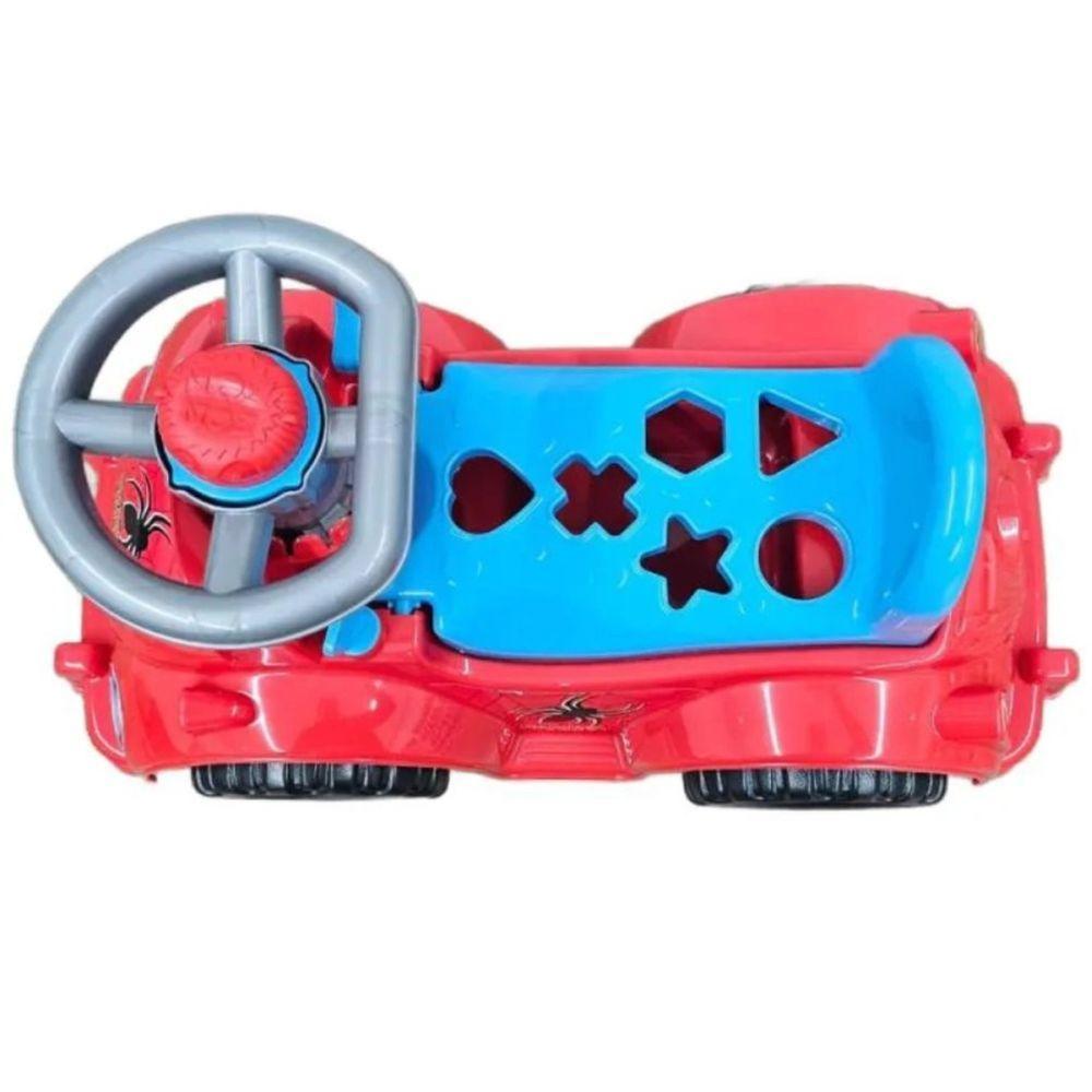 Carrinho Andador Educativo Didático Com Encaixe De Formas E Buzina Real Infantil Criança - 2