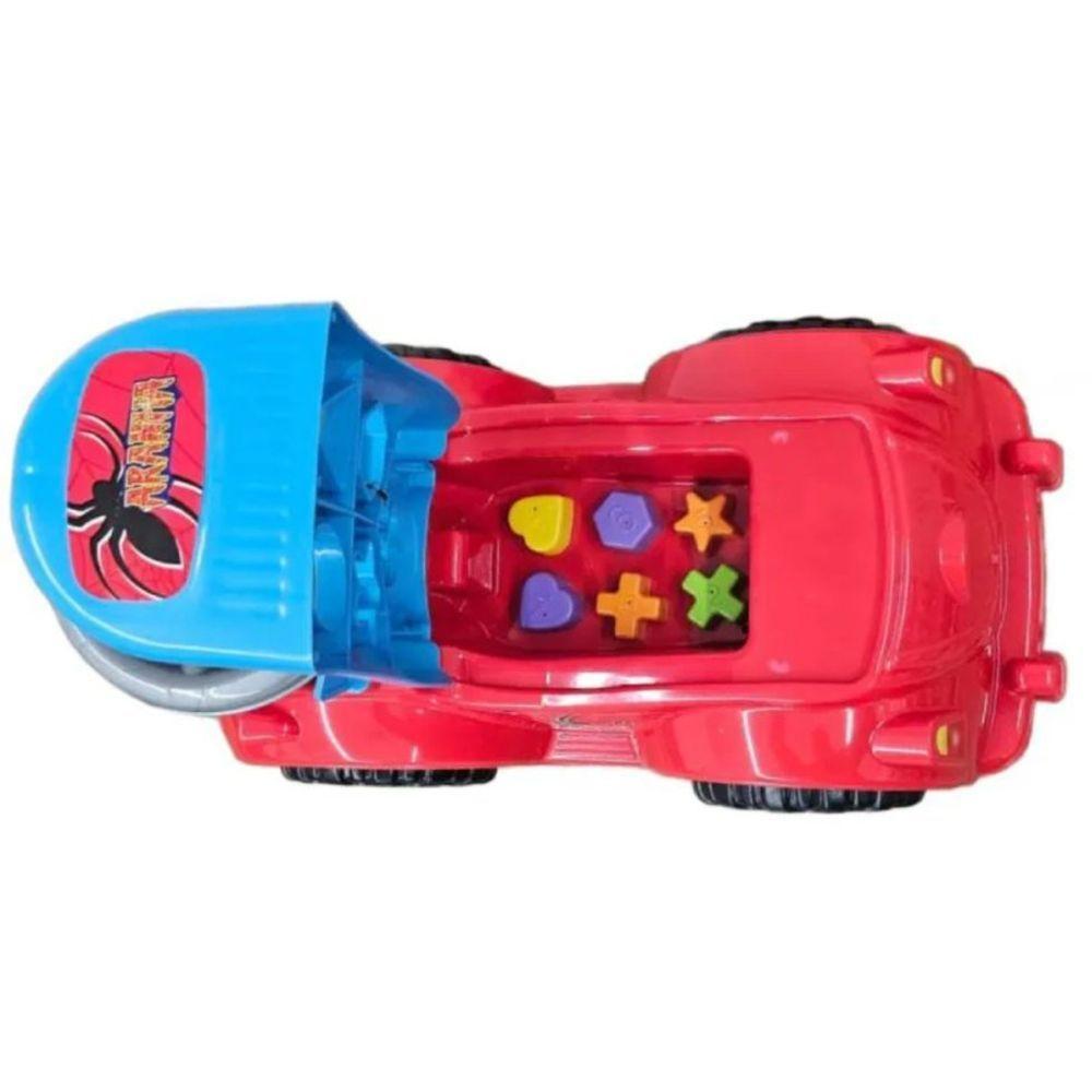Carrinho Andador Educativo Didático Com Encaixe De Formas E Buzina Real Infantil Criança - 3