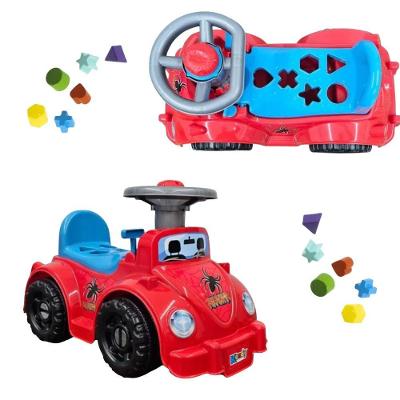 Carrinho Andador Educativo Didático Com Encaixe De Formas E Buzina Real Infantil Criança
