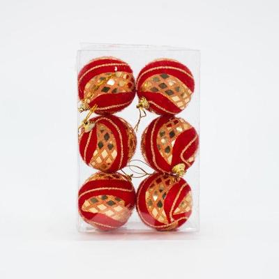 Kit 30un Enfeite Arvore Natal Bolas Vermelha Decorativa 60mm