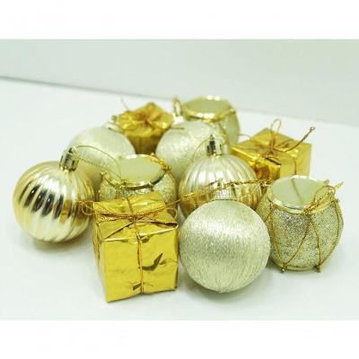 Kit 44 Pçs Tubo Natalino Enfeite árvore De Natal Dourado 5cm