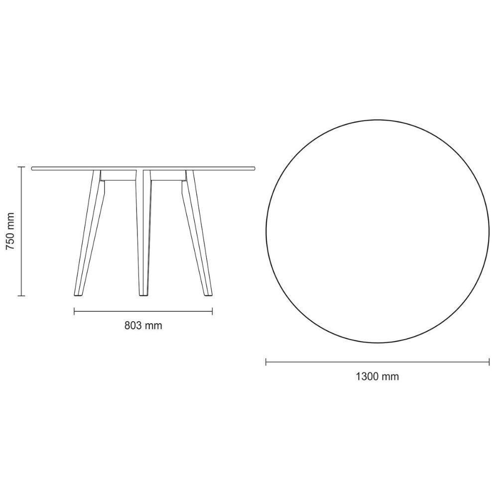 Mesa Redonda Tramontina Piazza London Em Madeira Tauarí Com Acabamento Envernizado Amêndoa 1,3 M - 6