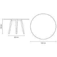 Mesa Redonda Tramontina Piazza London Em Madeira Tauarí Com Acabamento Envernizado Amêndoa 1,3 M - 8