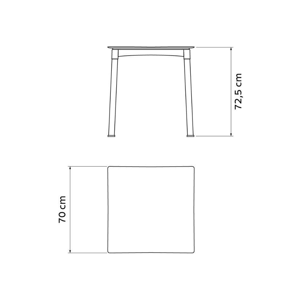 Mesa Tramontina Diana Em Polipropileno Vermelho Com Pernas De Alumínio Anodizado - 2