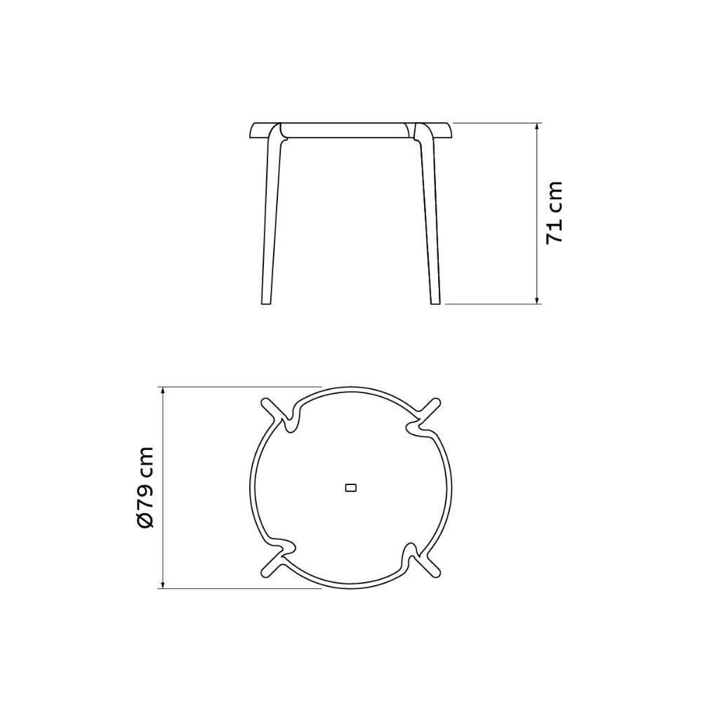 Mesa Tramontina Clarice Em Polipropileno E Fibra De Vidro Camurça - 2
