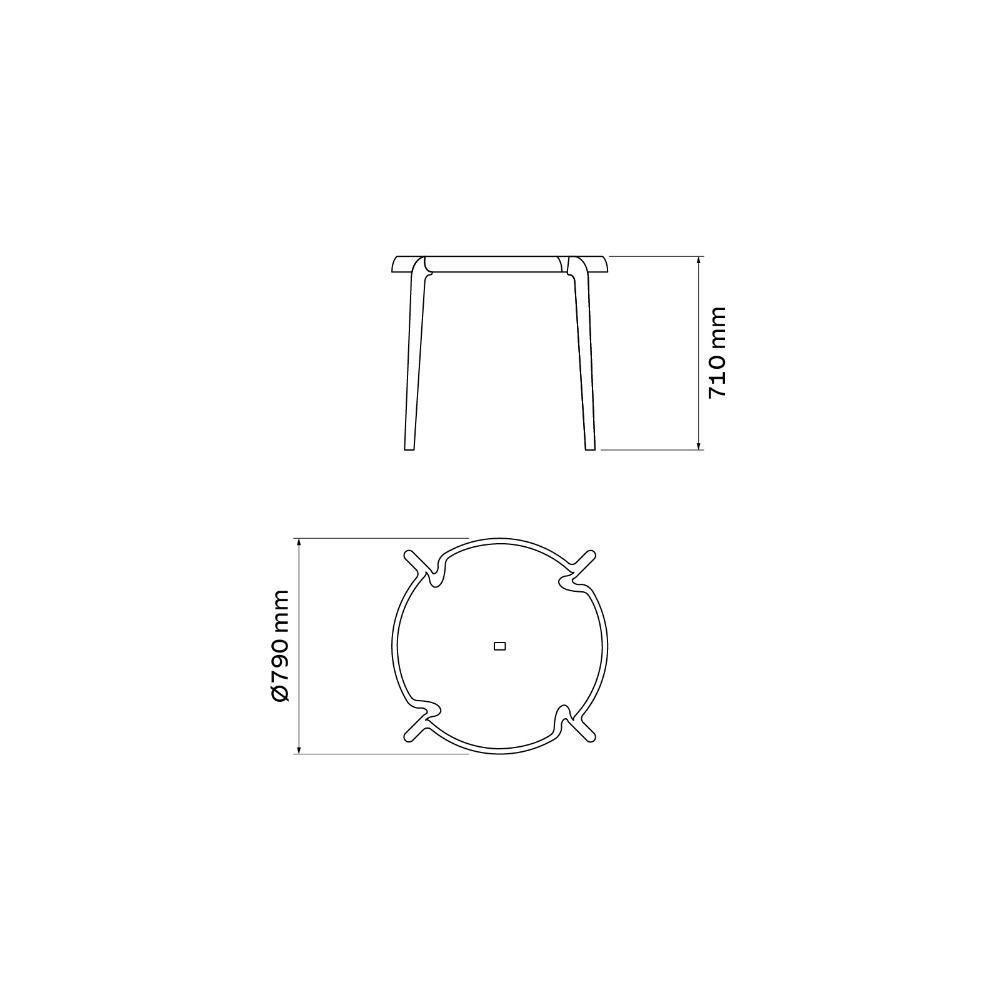 Mesa Tramontina Clarice Em Polipropileno E Fibra De Vidro Camurça - 3