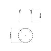 Mesa Tramontina Clarice Em Polipropileno E Fibra De Vidro Camurça - 2