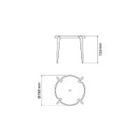 Mesa Tramontina Clarice Em Polipropileno E Fibra De Vidro Camurça - 3
