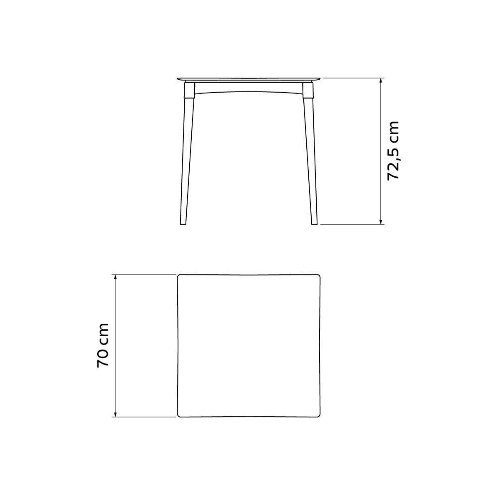 Mesa Tramontina Diana Em Polipropileno Marrom Com Pernas De Madeira Eucalipto - 2