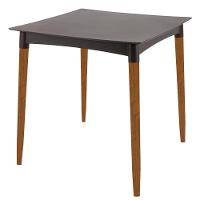 Mesa Tramontina Diana Em Polipropileno Marrom Com Pernas De Madeira Eucalipto - 1