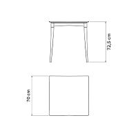 Mesa Tramontina Diana Em Polipropileno Marrom Com Pernas De Madeira Eucalipto - 2