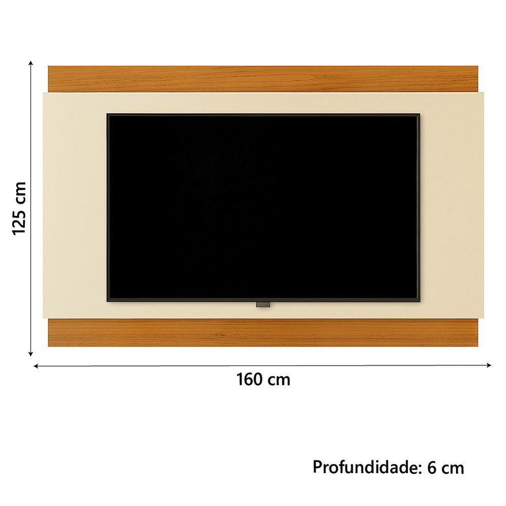 Painel Para Tv Até 60 Polegadas 1,60m Legacy New Off White / Madeirado Edn Off White / Madeirado - 3