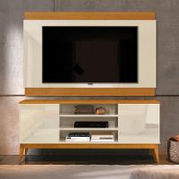 Rack Bancada Titan Com Painel Legacy New Para Tv Até 60 Polegadas 1,60m Off White / Madeirado Edn Off White / Madeirado - 2