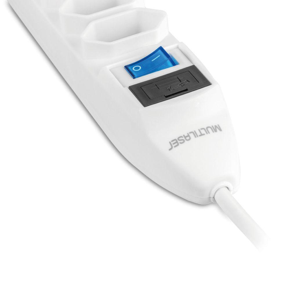 Filtro De Linha 5 Tomadas Branco Multilaser - Wi300 - 2