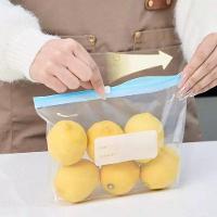 Kit 20 Sacos Herméticos Para Armazenar Alimentos Reutilizável Congelador Zip Lock 14,9 X 16,5 Cm