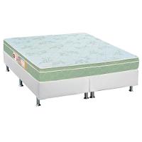 Cama Box Queen: Colchão Espuma Castor D33 Sleep Max + Base CRC Courano White(158x198) - 1