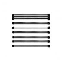 Kit De Cabo De Extensão Sleeved Psu 30 Cm Com Capa De Pvc Cooler Master - Branco E Preto - Cma-nest16wtbk1-gl - 1