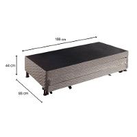Cama Box Base c/2 Auxiliares Solteiro Universal Rústico Bordado Brown (88x188x32) - Paropas - 6