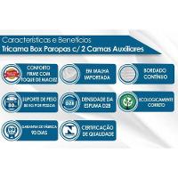 Cama Box Base c/2 Auxiliares Solteiro Universal Rústico Bordado Brown (88x188x32) - Paropas - 8