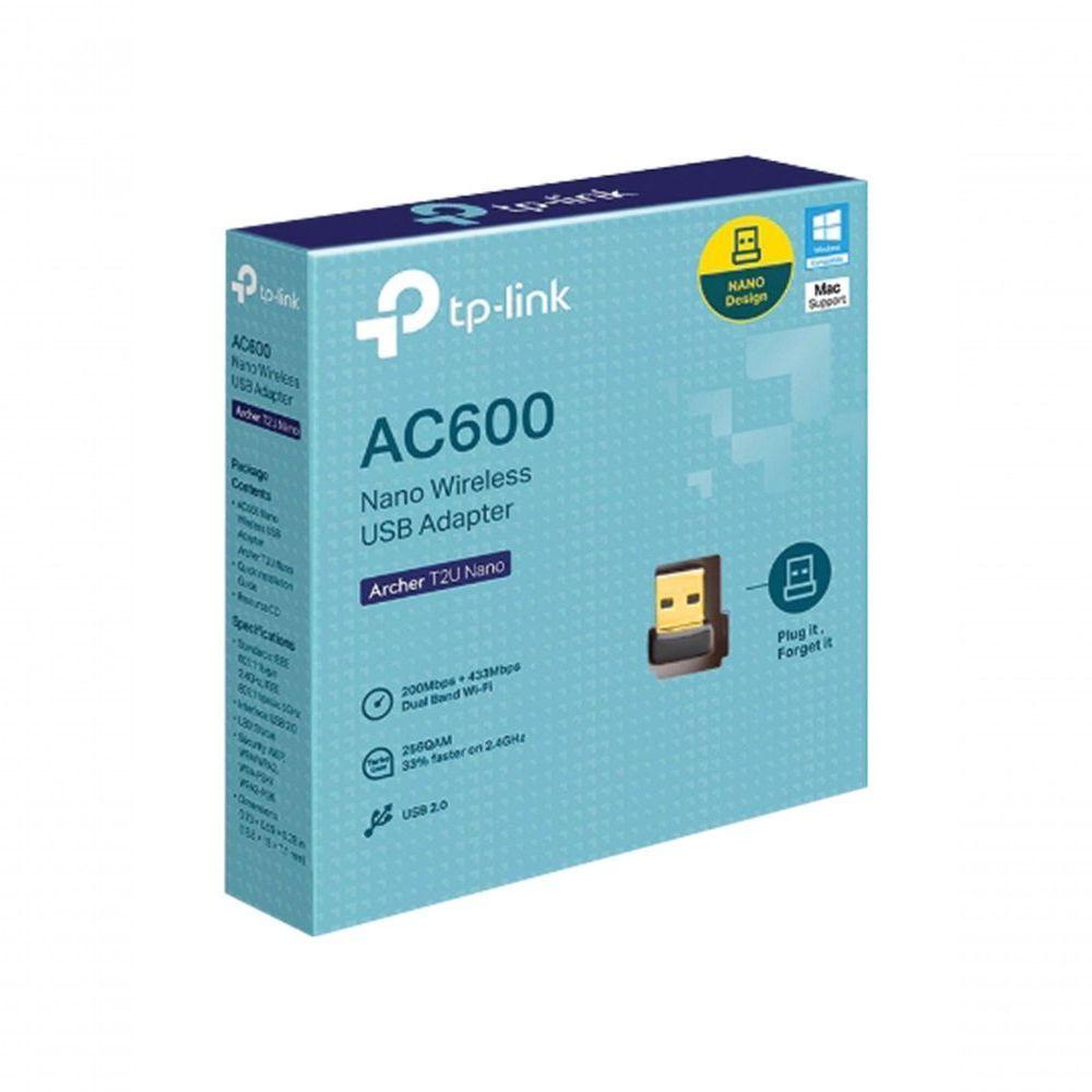 Adaptador Usb Wireless Ac600 Archer Dual Band 2.4ghz E 5ghz T2u Nano - 5