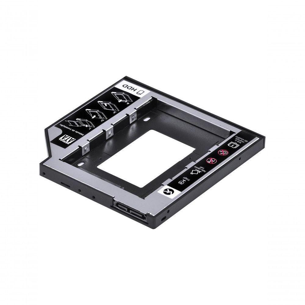 Adaptador Caddy Para Hd Ou Ssd Gaveta Dvd Notebook Sata 9.5mm Ac-95 - 3