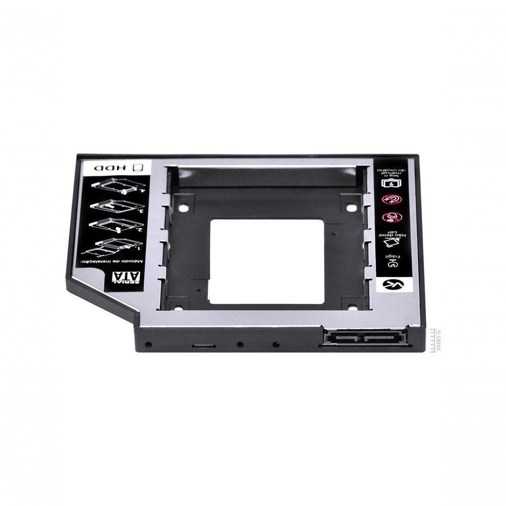 Adaptador Caddy Para Hd Ou Ssd Gaveta Dvd Notebook Sata 9.5mm Ac-95 - 8