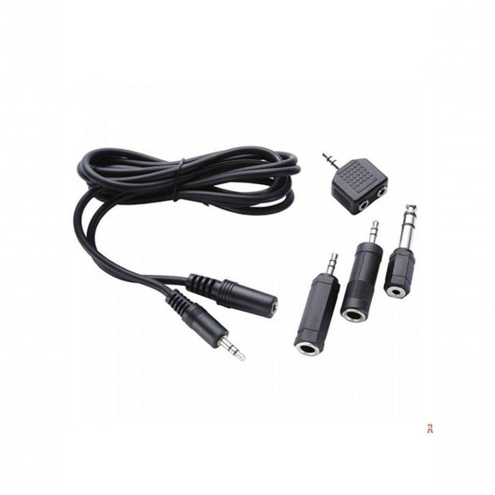 Kit Adaptador Cabo P2 St+j2 St 1,80m Com 4 Adaptadores - 1