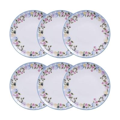 Conjunto 6 Pratos Rasos 25cm Porcelana Aura Tramontina