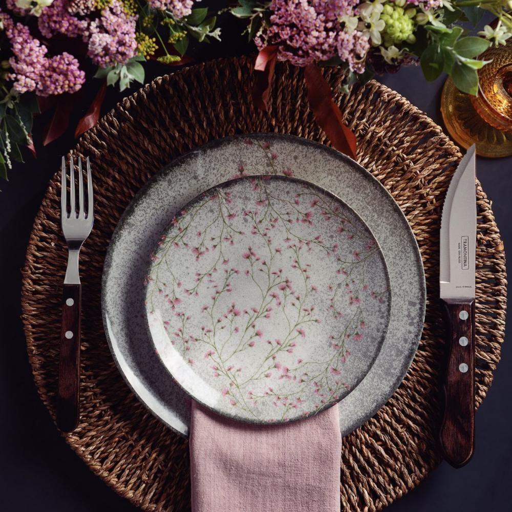 Conjunto 6 Pratos Sobremesa 19cm Porcelana Floralis Tramontina - 5