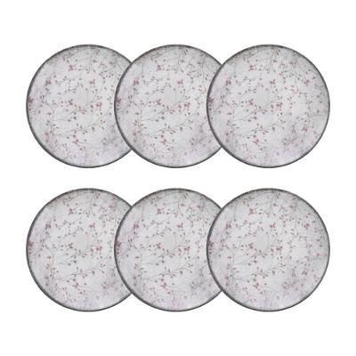 Conjunto 6 Pratos Sobremesa 19cm Porcelana Floralis Tramontina
