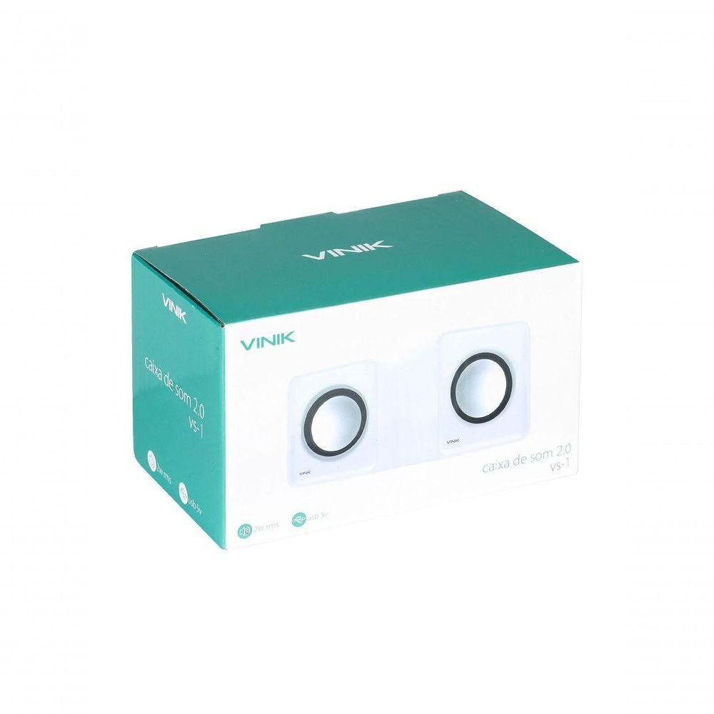 Caixa De Som 2.0 Usb 5v 2x 1w Com Controlador De Volume Branca - Vs-01b - 7