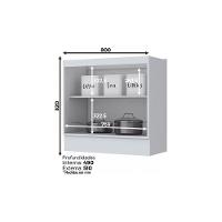 Cozinha Completa Americana 8pçs 2 Armários 2 Balcões 2 Paneleiros 2 Complementos C8P0 Branco - Henn - 8