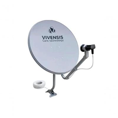 Kit Antena Parabolica 60cm Vivensis Com Cabo E Lnbf