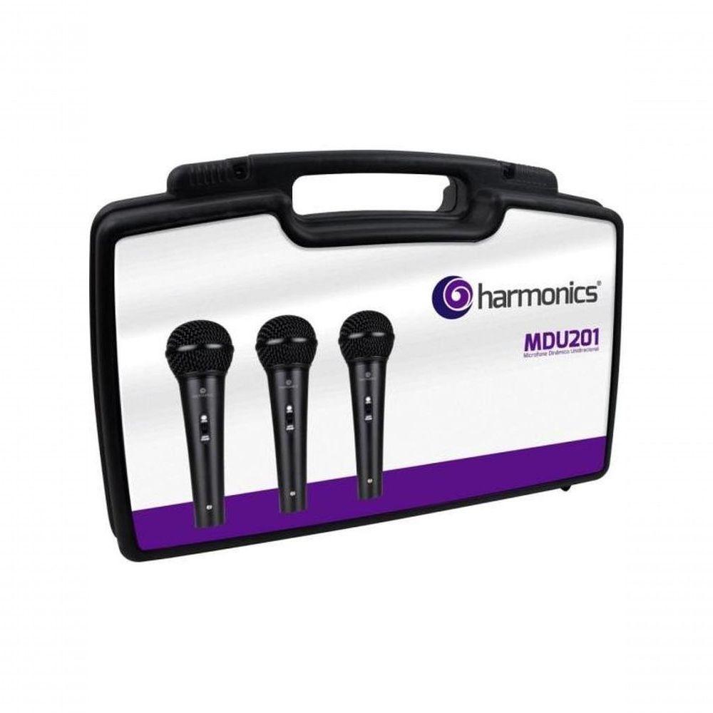Kit De Microfone Harmonics Mdu201 Com 3 Microfones Dinâmico Cardióide - Ki - 3 - 2
