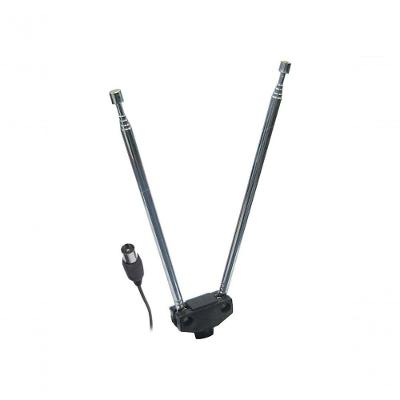 Antena Telescopica Para Tv Dupla 5 Elementos Cabo Coaxial