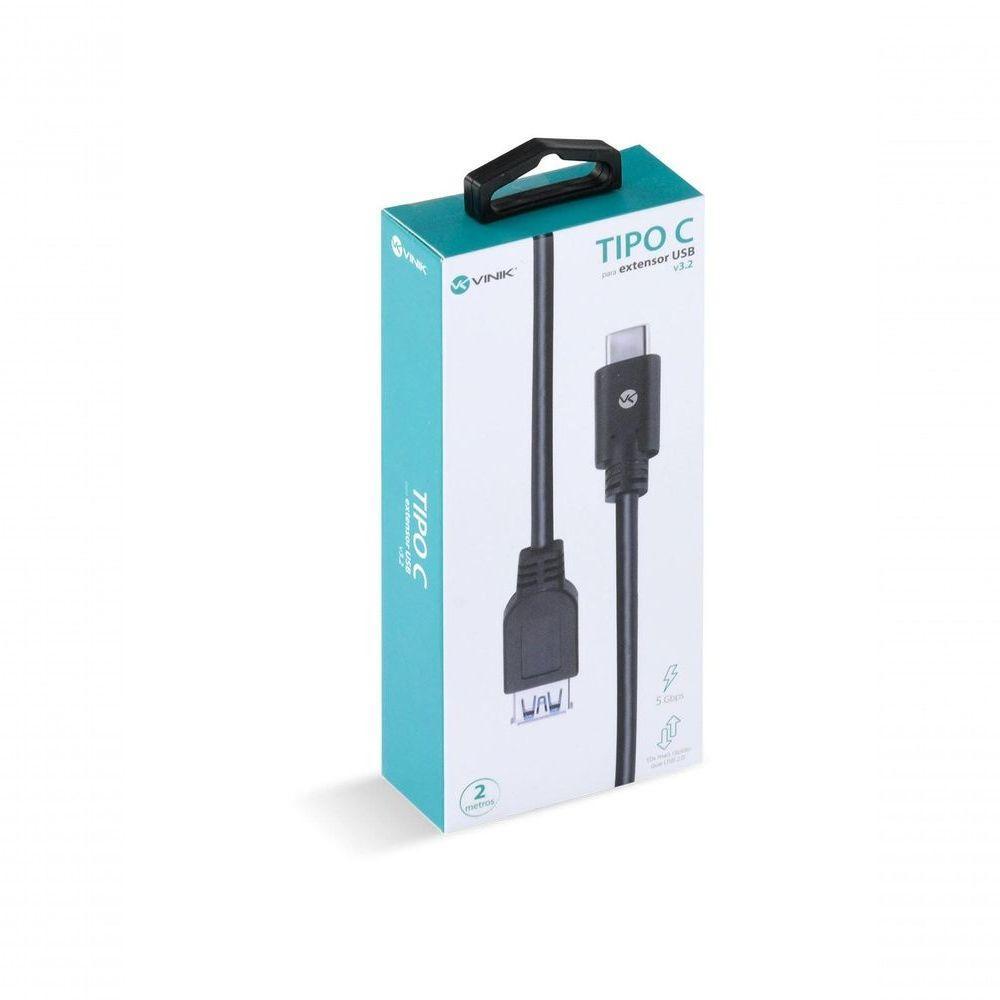 Cabo Usb Tipo C Para Extensor Usb A Fêmea V3.2 Gen1 5gbps 2 Metros - C32uaf-2 - 6