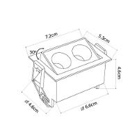 Spot De Embutir Nordecor Downlight Powerus Led Direcionável Alto Irc 90 4w Bivolt Lente Branca 3000k - 6