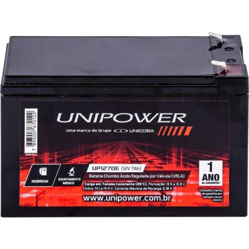 Bateria Estacionária Selada 12v 7ah Vrla Up1270e Unipower [f002] - 2