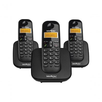 Telefone Sem Fio C- Identificador De Chamadas + 2 Ramais Ts3113 Preto 4123103