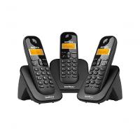 Telefone Sem Fio C- Identificador De Chamadas + 2 Ramais Ts3113 Preto 4123103 - 2