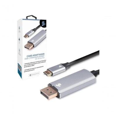 Cabo Adaptador Usb-c Para Dport Macho 4k 60hz 1.8m 5+