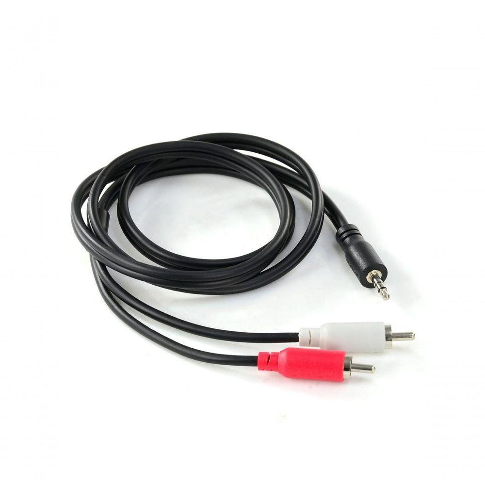 Cabo De áudio 2 Rca Macho Para P2 3.5mm Macho 28awg Puro Cobre 1 Metro - P2r35-1 - 6