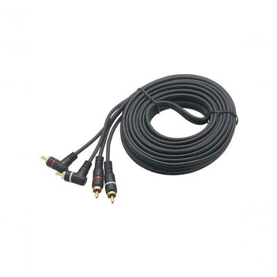 Cabo De Audio 2rca + 2rca 5 Metros 90-180 Graus Plug Gold