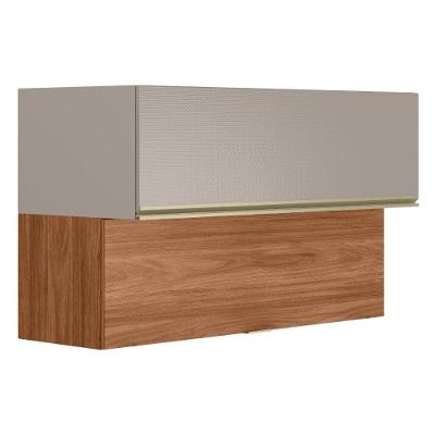 Armário Aéreo Proença 120cm 2 Portas Basculantes Mdf Nogueira Touch-nude Prime Tx