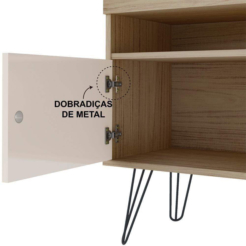 Rack Mesa De Centro Carrinho RMC4642 Arly Carvalho Off White - 5
