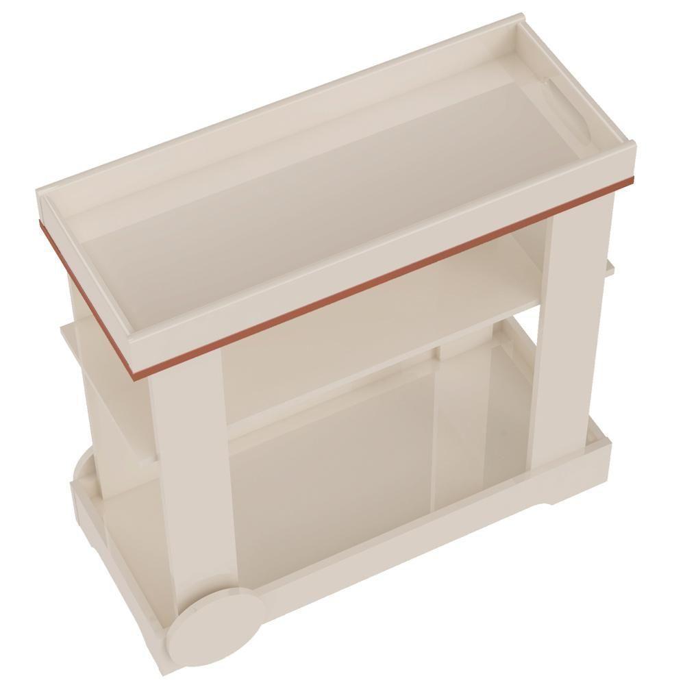 Rack Mesa De Centro Carrinho RMC4642 Arly Carvalho Off White - 7