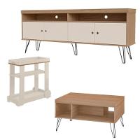 Rack Mesa De Centro Carrinho RMC4642 Arly Carvalho Off White - 1