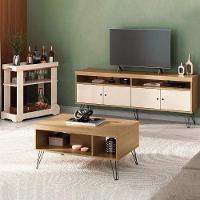 Rack Mesa De Centro Carrinho RMC4642 Arly Carvalho Off White - 2